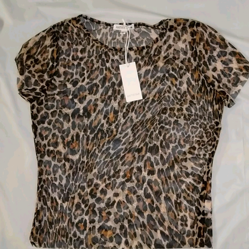 Antistar cheetah sheer print, size M